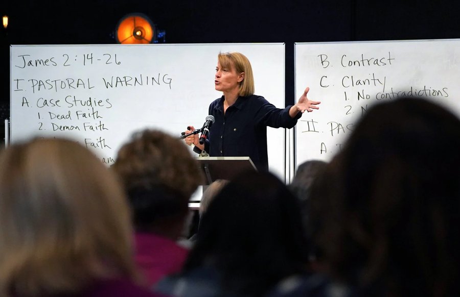 Paige Brown teaching at a conference