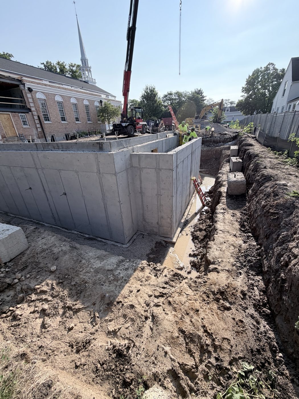 The South Addition foundation walls, the future youth room and fellowship space