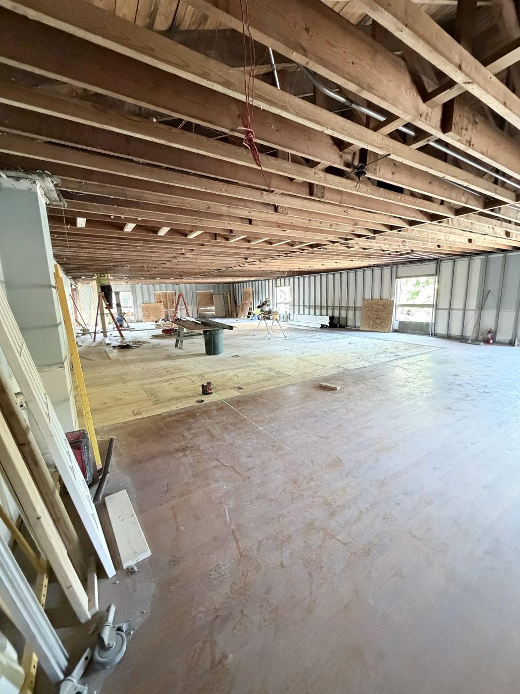 The new floor closed in above the Upper West Hall