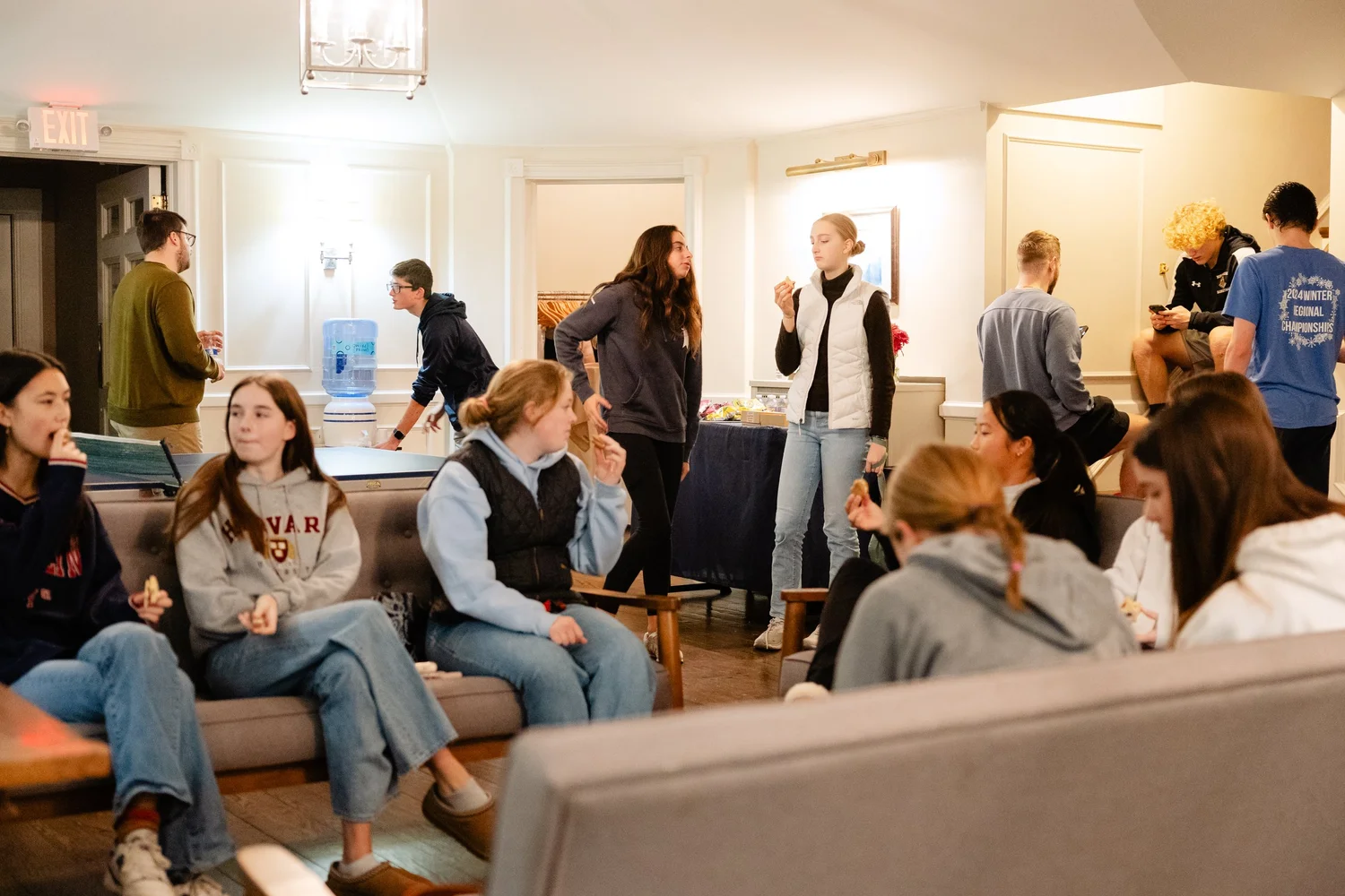 High school students hanging out together at Compass